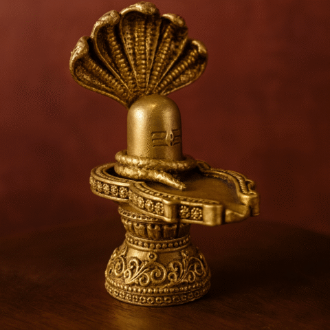 Brass Shivling with Snake | Export Quality Super Fine Detailing