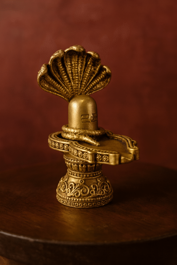 Brass Shivling with Snake | Export Quality Super Fine Detailing