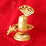 Brass Shivling with Snake | Handcrafted Hindu Pooja Idol