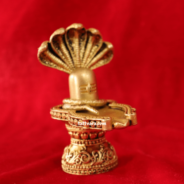 Brass Shivling with Snake | Export Quality Super Fine Detailing