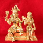Brass Shiv Parvati Idol | Divine Couple | Vastu & Home Decor | Puja Idol