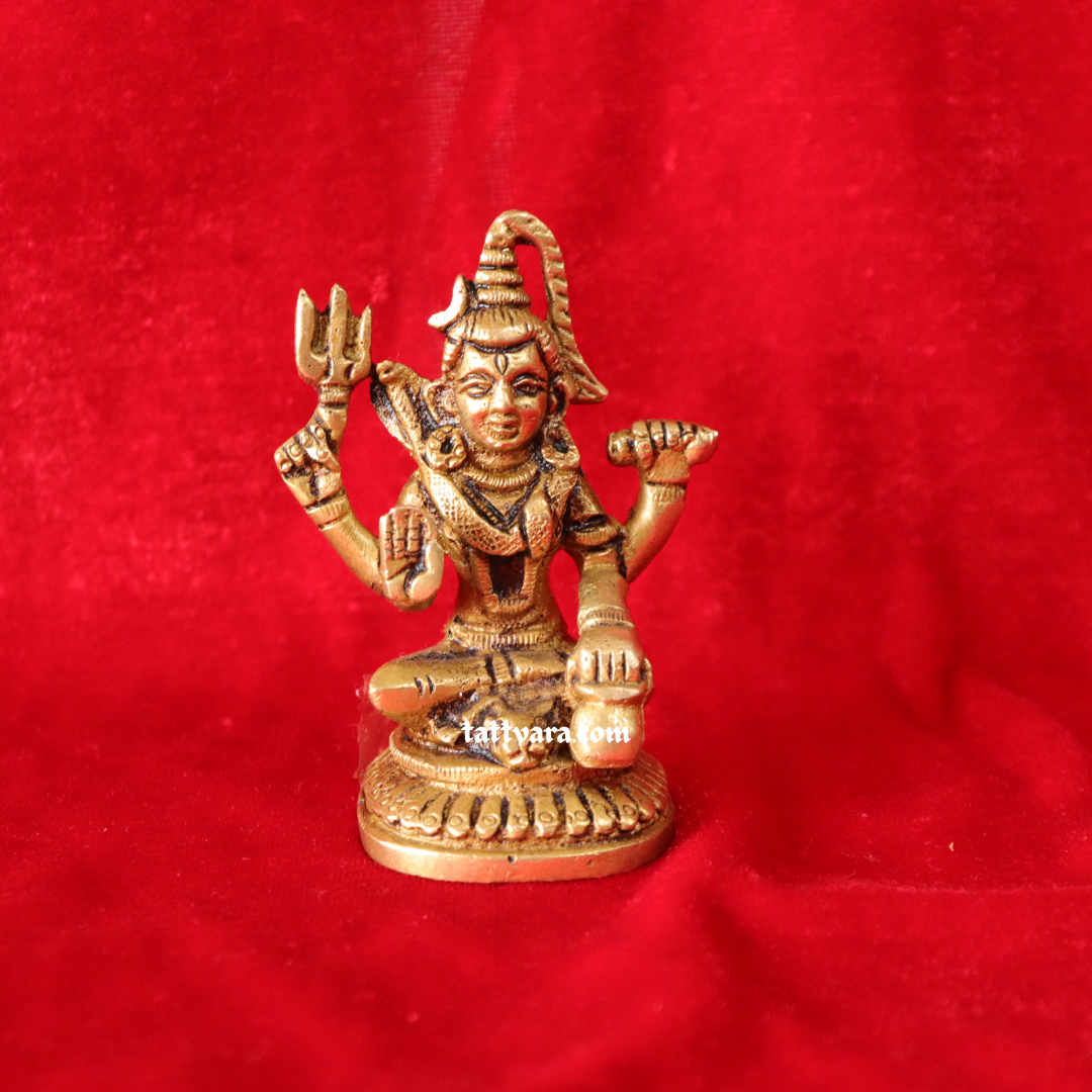 shivFull1 Brass Small Shiv Idol | Lord Shiva Murti for Puja & Home Decor - Image 1