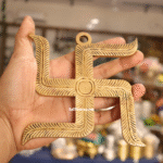 Brass Swastik Wall Hanging | Decorative Vastu Symbol | 5×5 inches