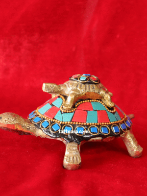 Brass Stone Work Tortoise | Feng Shui & Vastu Positive Energy Turtle
