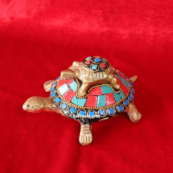 Brass Stone Work Tortoise | Feng Shui & Vastu Positive Energy Turtle